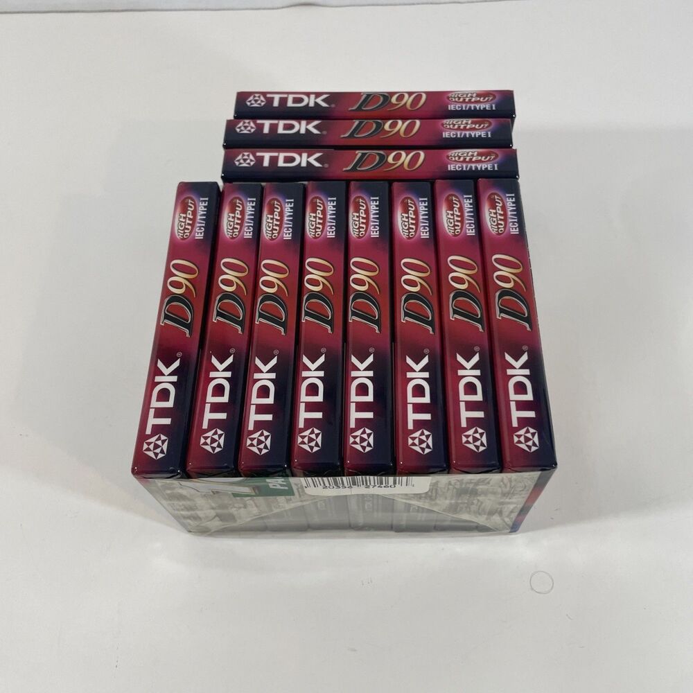 TDK D90 90 Min Blank Audio Cassette Tapes Type I High Output Sealed Lot of 11